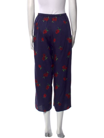 Khaite Floral Print Wide Leg Pants