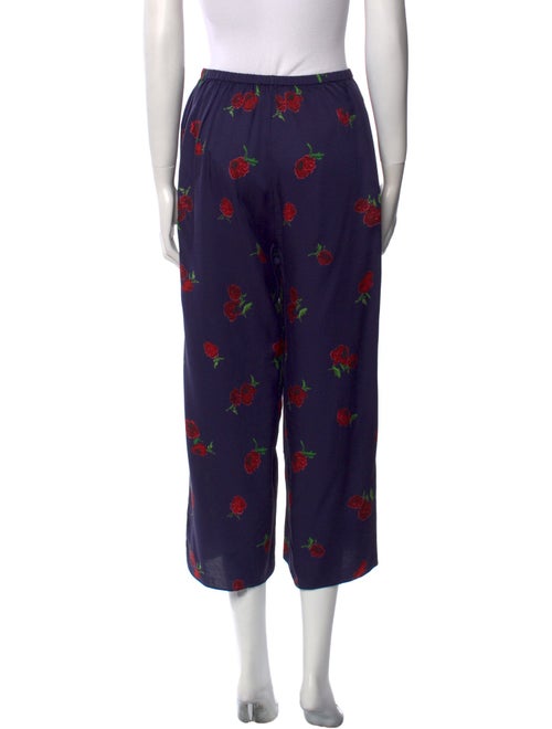 Khaite Floral Print Wide Leg Pants