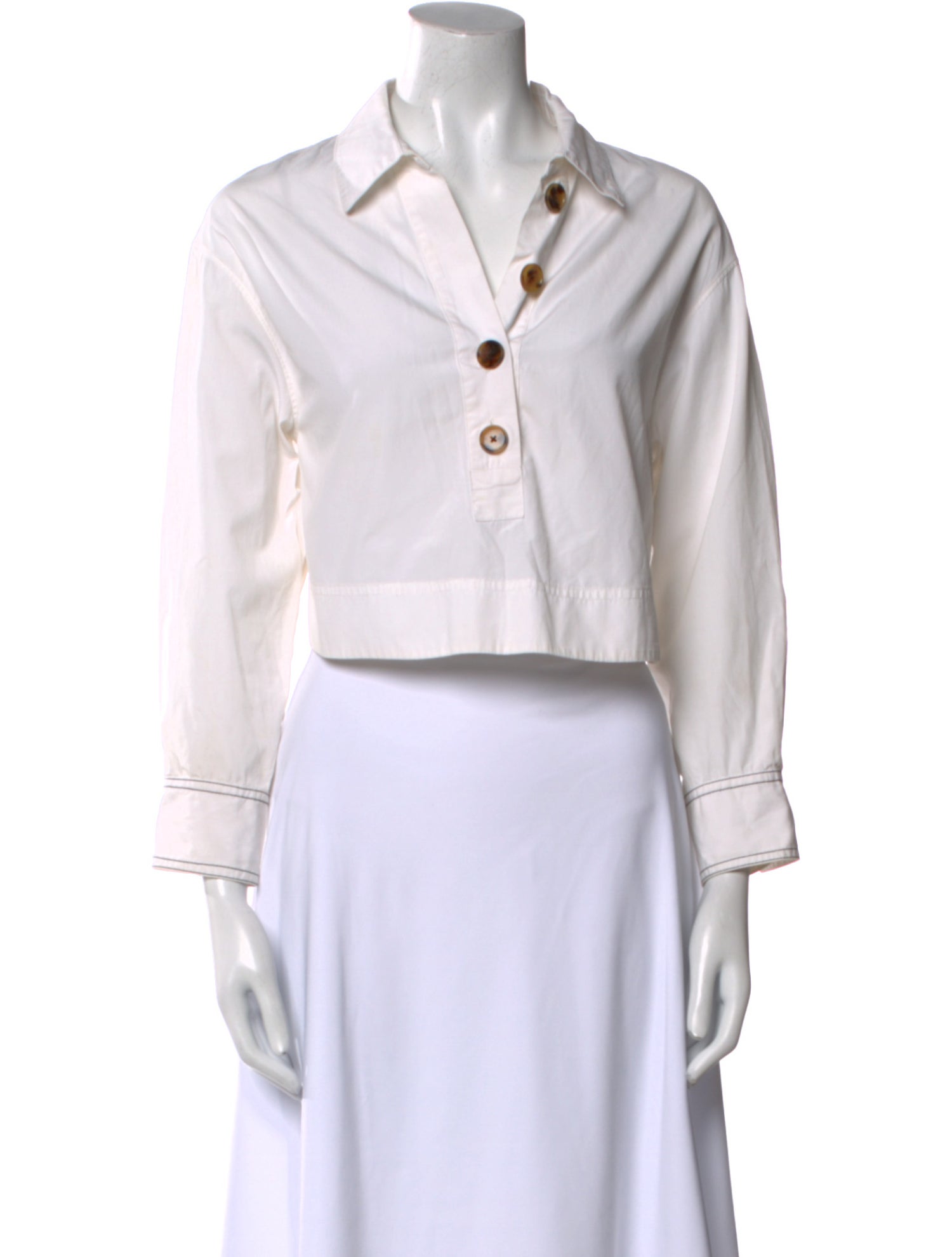 Khaite Long Sleeve Crop Top