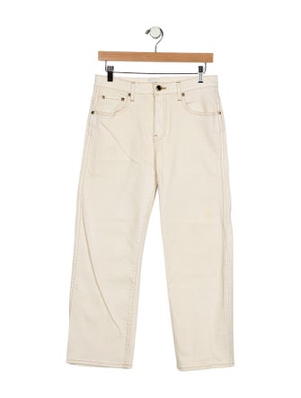 Khaite Mid-Rise Straight Leg Jeans