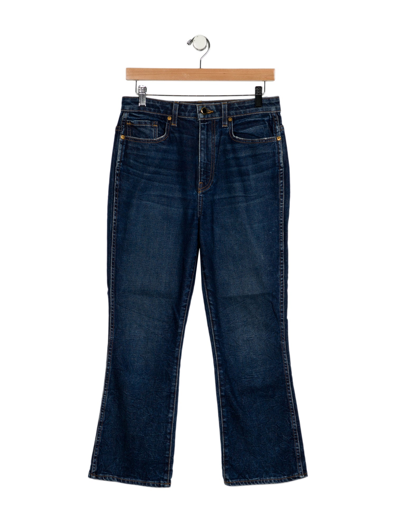 Khaite High-Rise Straight Leg Jeans