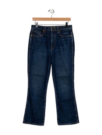 Khaite High-Rise Straight Leg Jeans