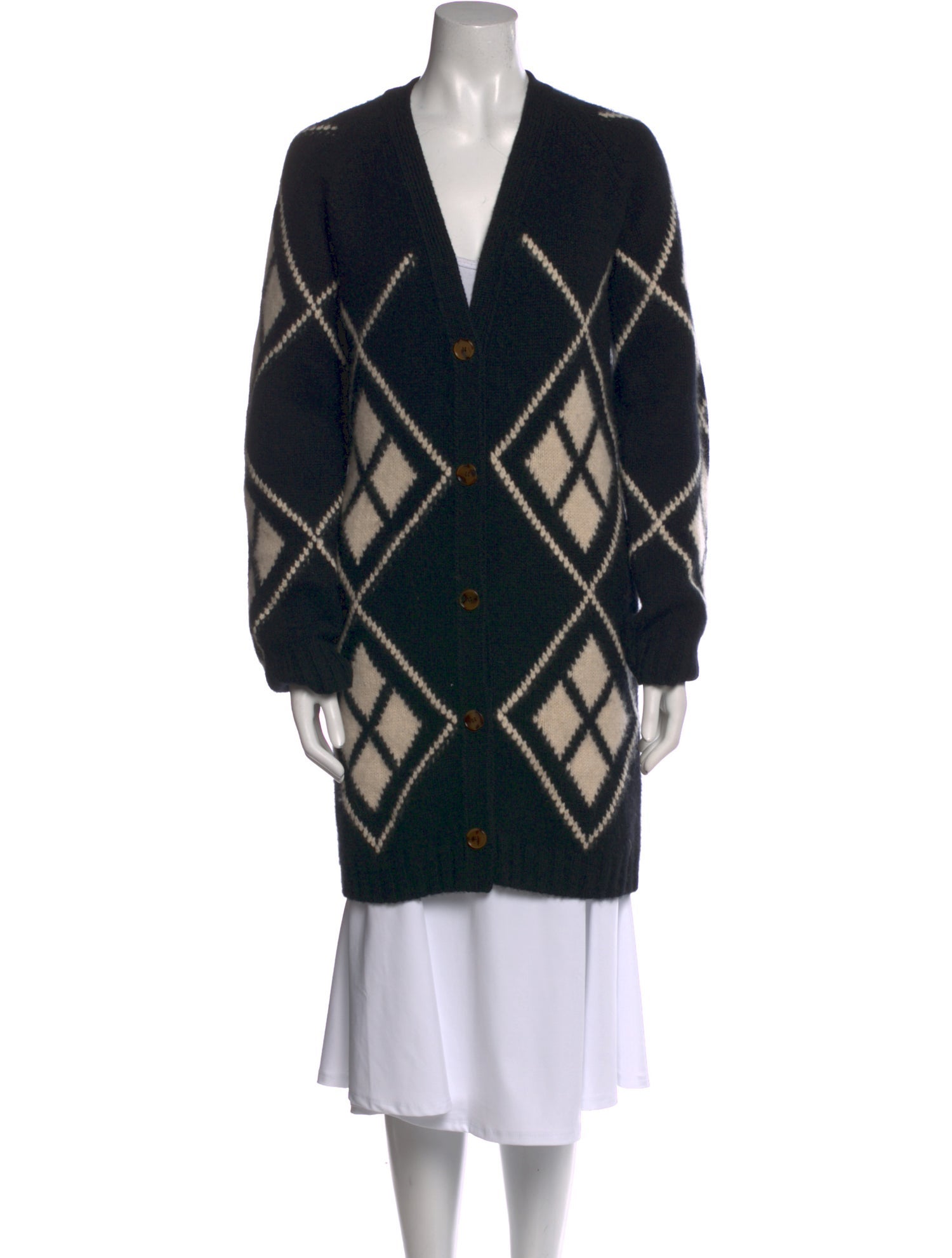 Khaite Cashmere Plaid Print Sweater