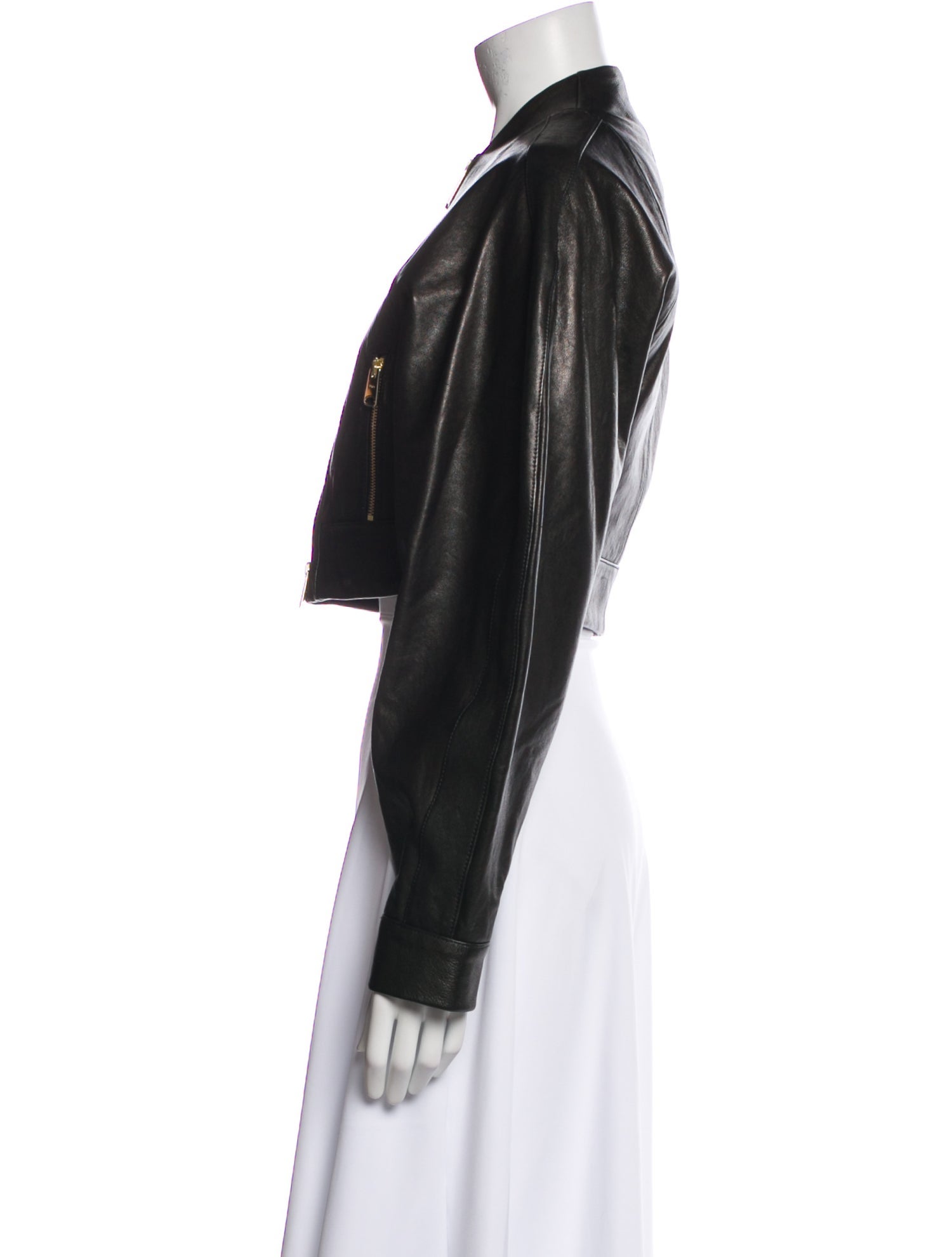 Khaite Leather Bomber Jacket