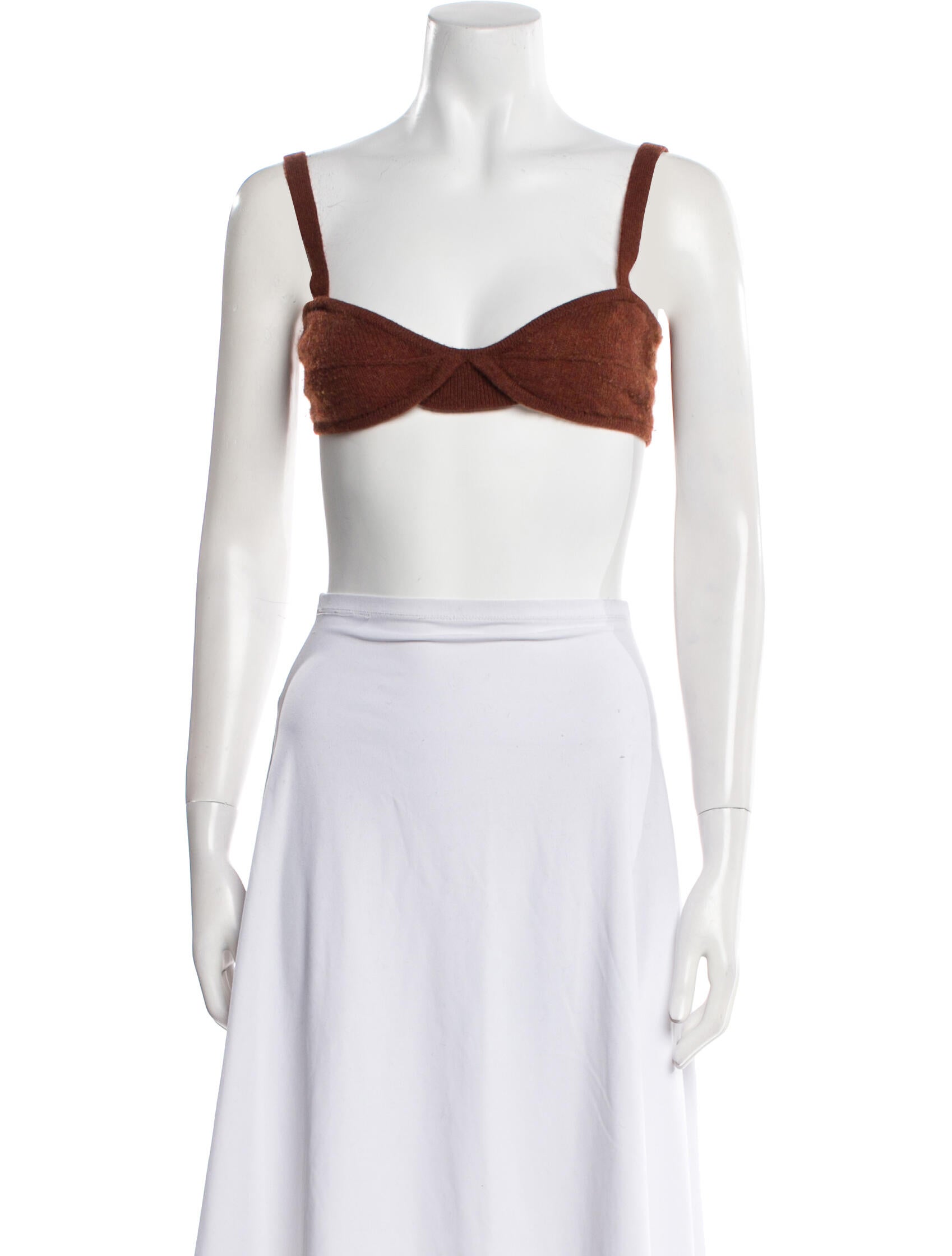 Khaite Cashmere Square Neckline Crop Top