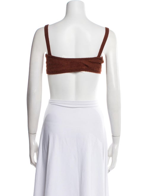 Khaite Cashmere Square Neckline Crop Top