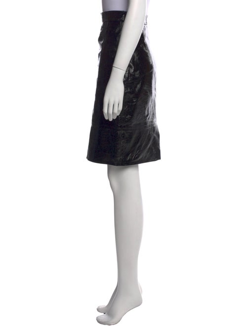 Khaite Leather Knee-Length Skirt