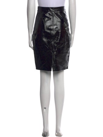 Khaite Leather Knee-Length Skirt