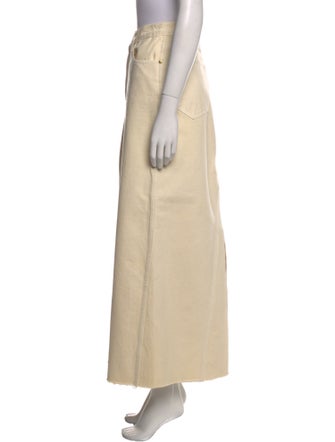 Khaite Raw-Edge Trim Long Skirt