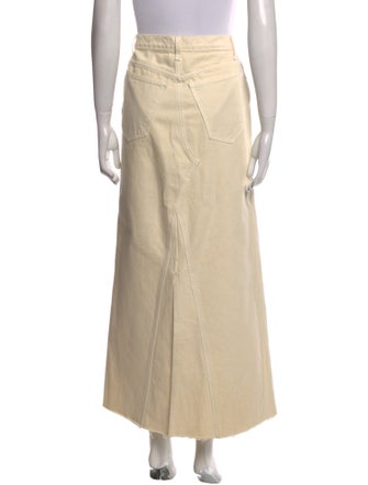 Khaite Raw-Edge Trim Long Skirt