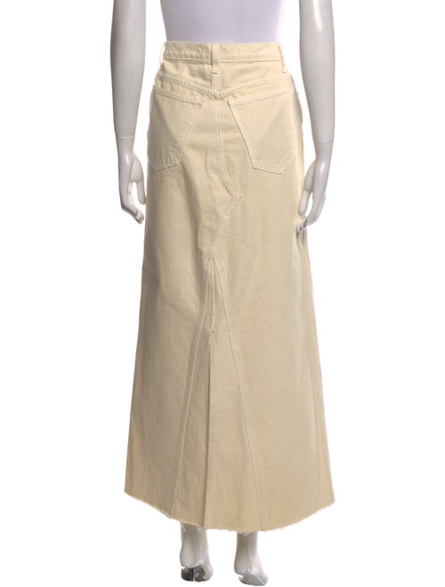 Khaite Raw-Edge Trim Long Skirt