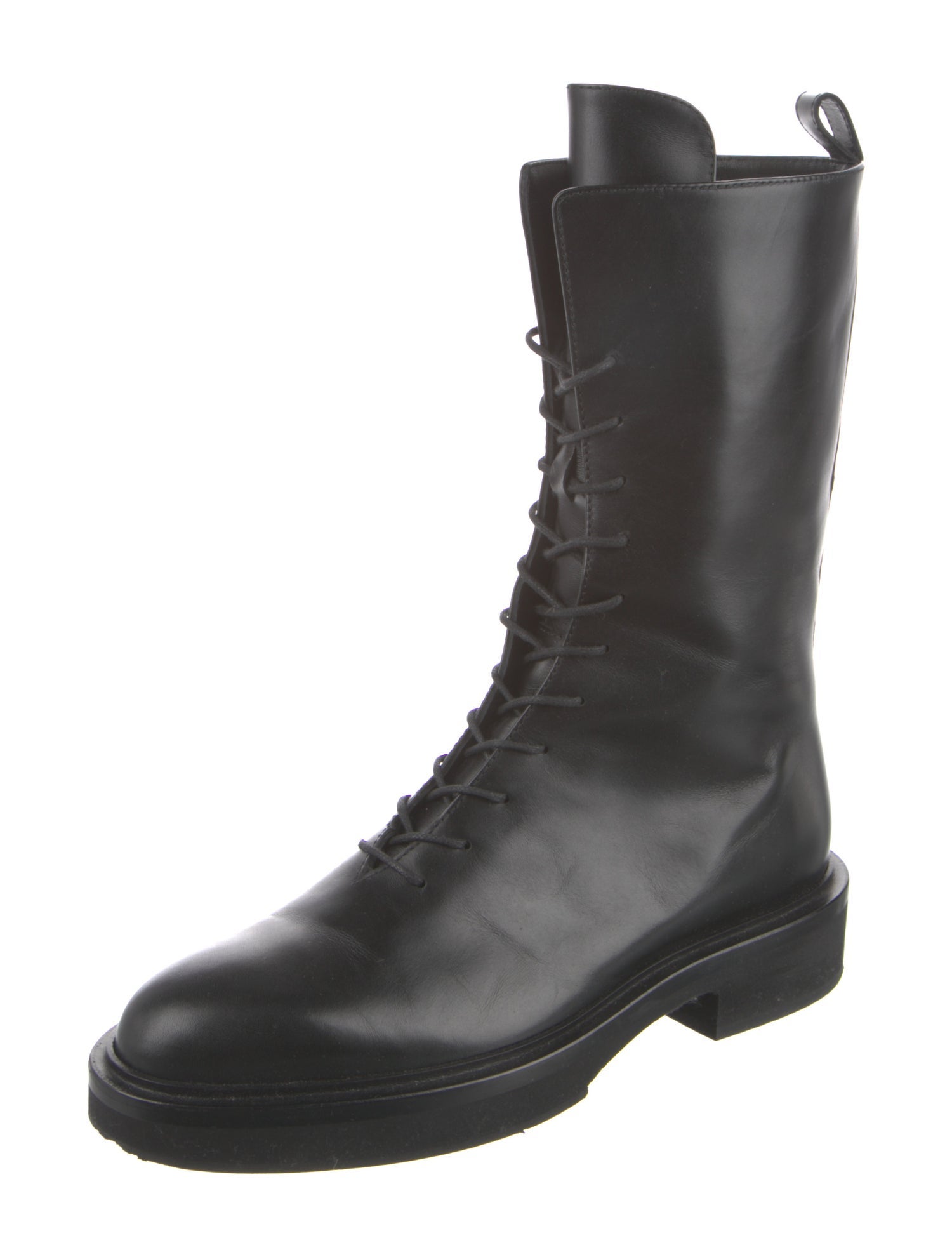 Khaite Leather Combat Boots