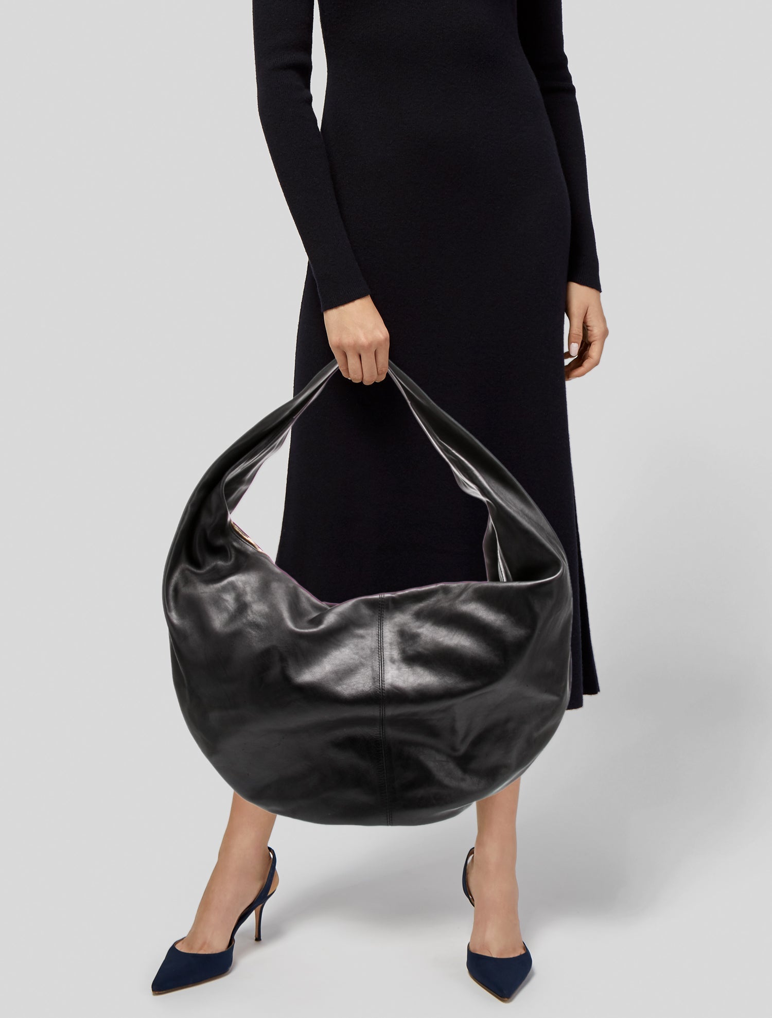 Khaite Leather Olivia Hobo Large