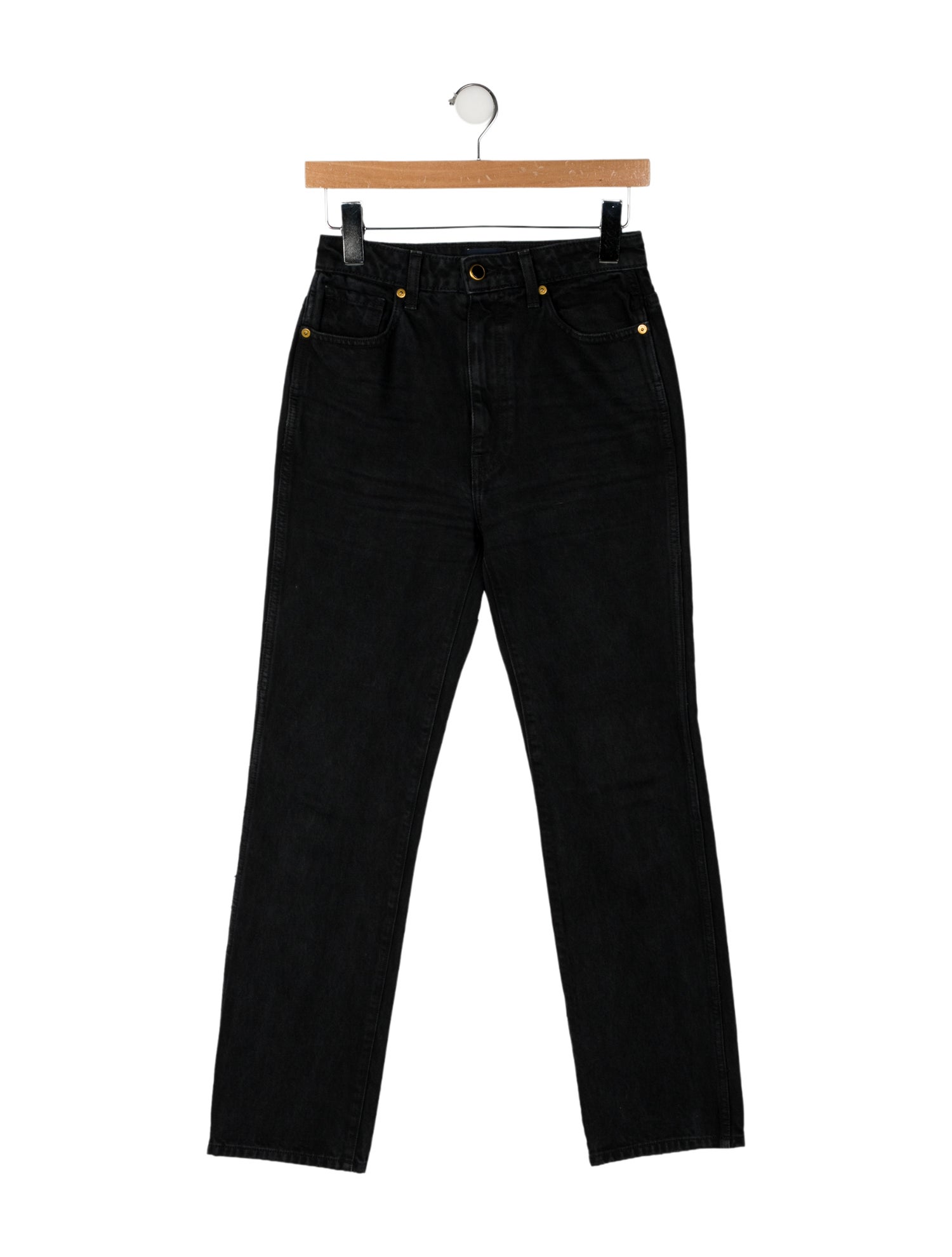 Khaite High-Rise Straight Leg Jeans