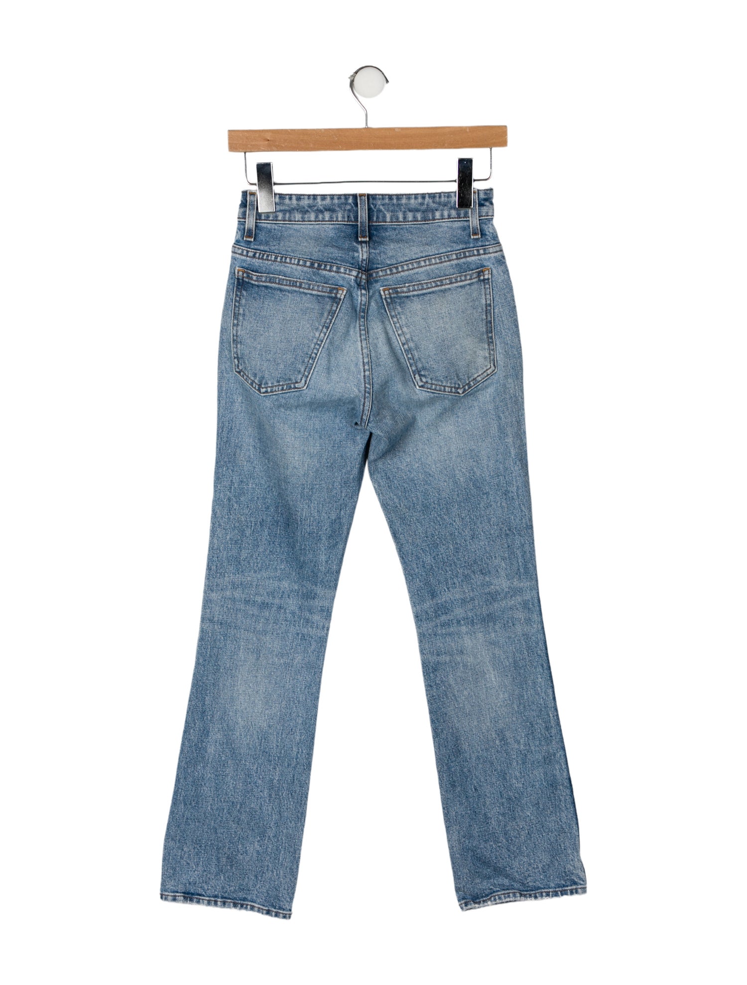 Khaite Mid-Rise Straight Leg Jeans