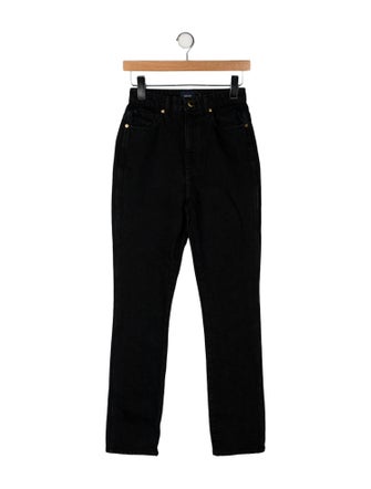 Khaite High-Rise Straight Leg Jeans