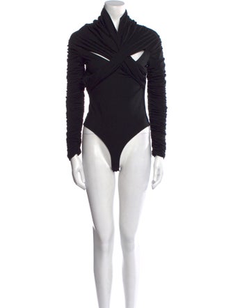 Khaite Mock Neck Long Sleeve Bodysuit