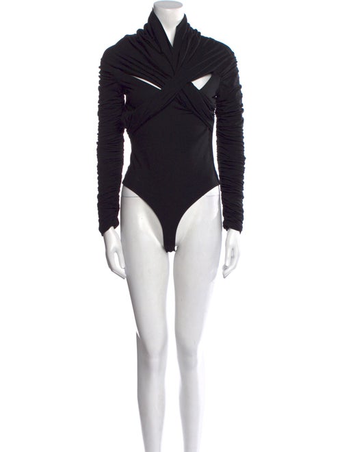 Khaite Mock Neck Long Sleeve Bodysuit