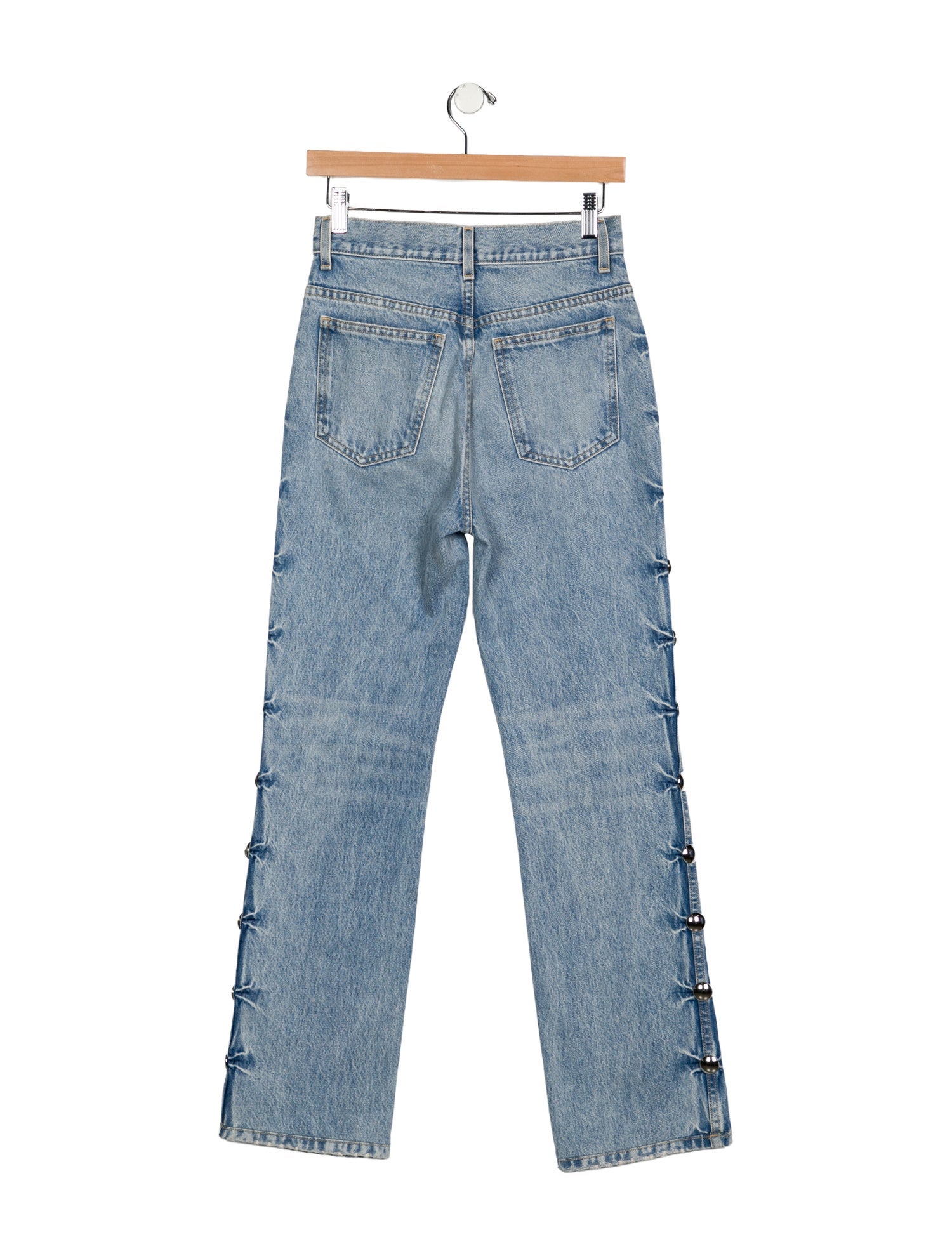 Khaite High-Rise Straight Leg Jeans