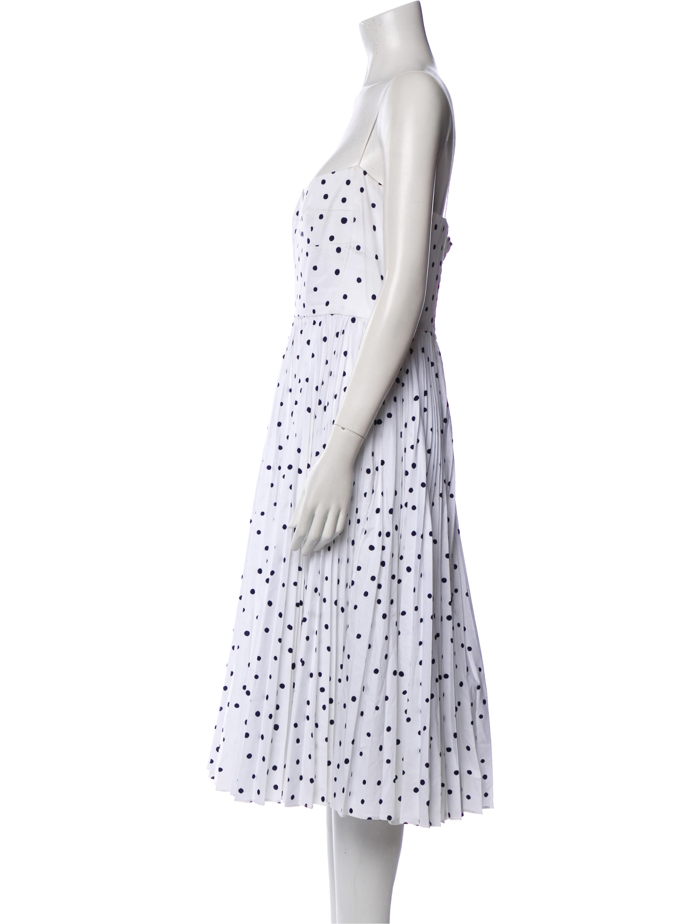 Khaite Polka Dot Print Midi Length Dress