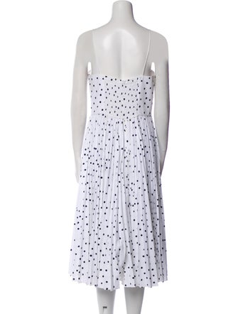 Khaite Polka Dot Print Midi Length Dress
