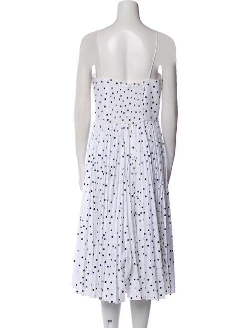 Khaite Polka Dot Print Midi Length Dress