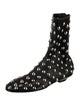 Khaite Leather Studded Accents Sock Boots