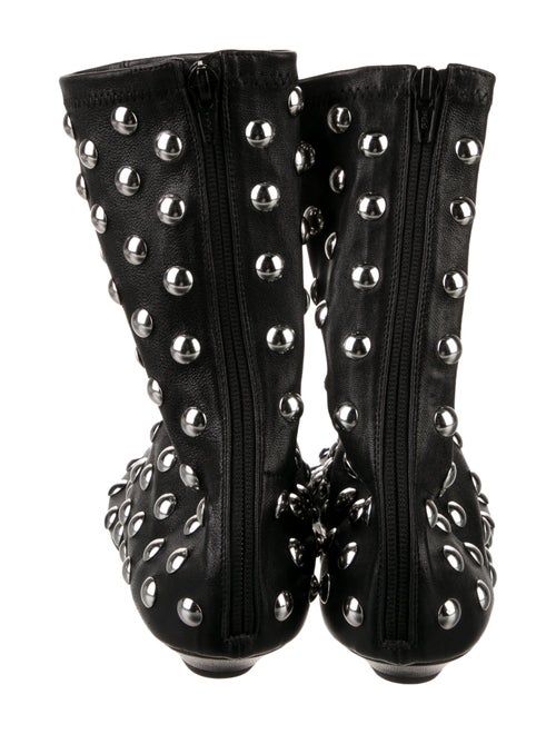 Khaite Leather Studded Accents Sock Boots