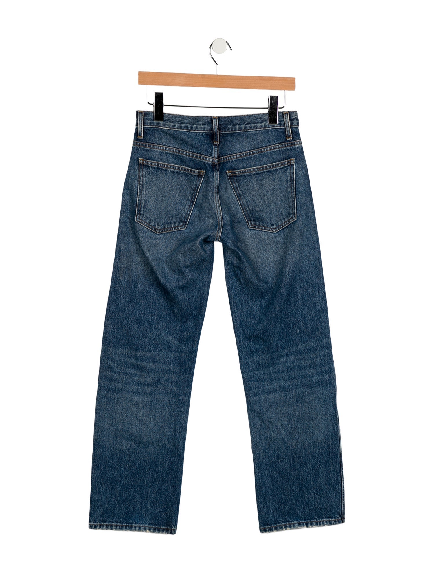 Khaite Mid-Rise Straight Leg Jeans
