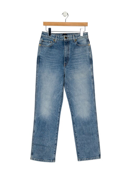 Khaite High-Rise Straight Leg Jeans