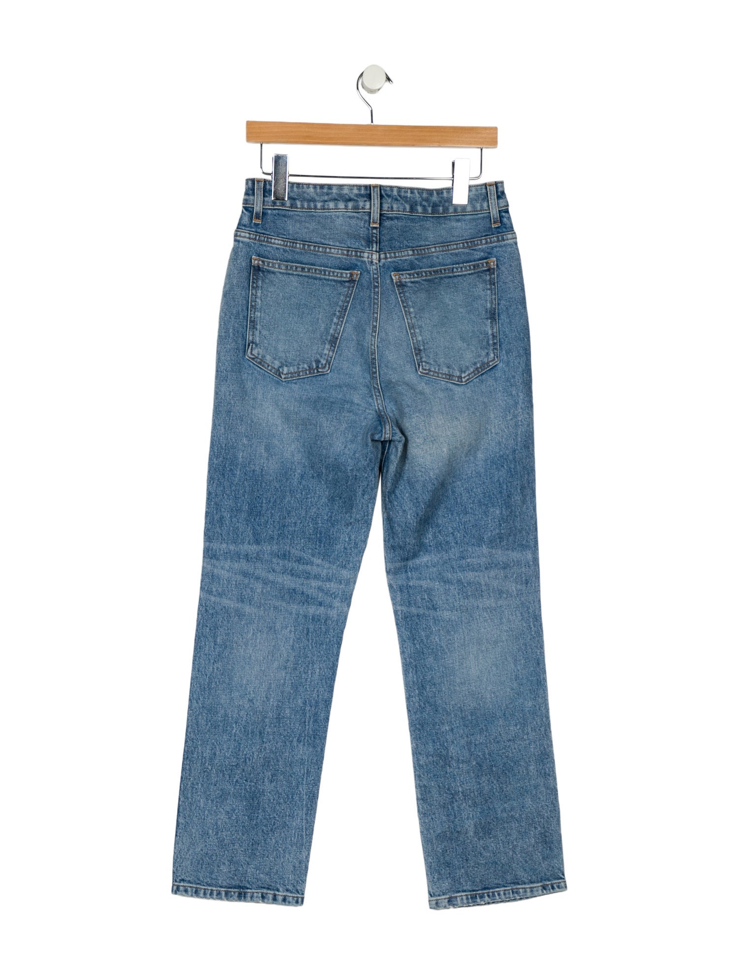 Khaite High-Rise Straight Leg Jeans