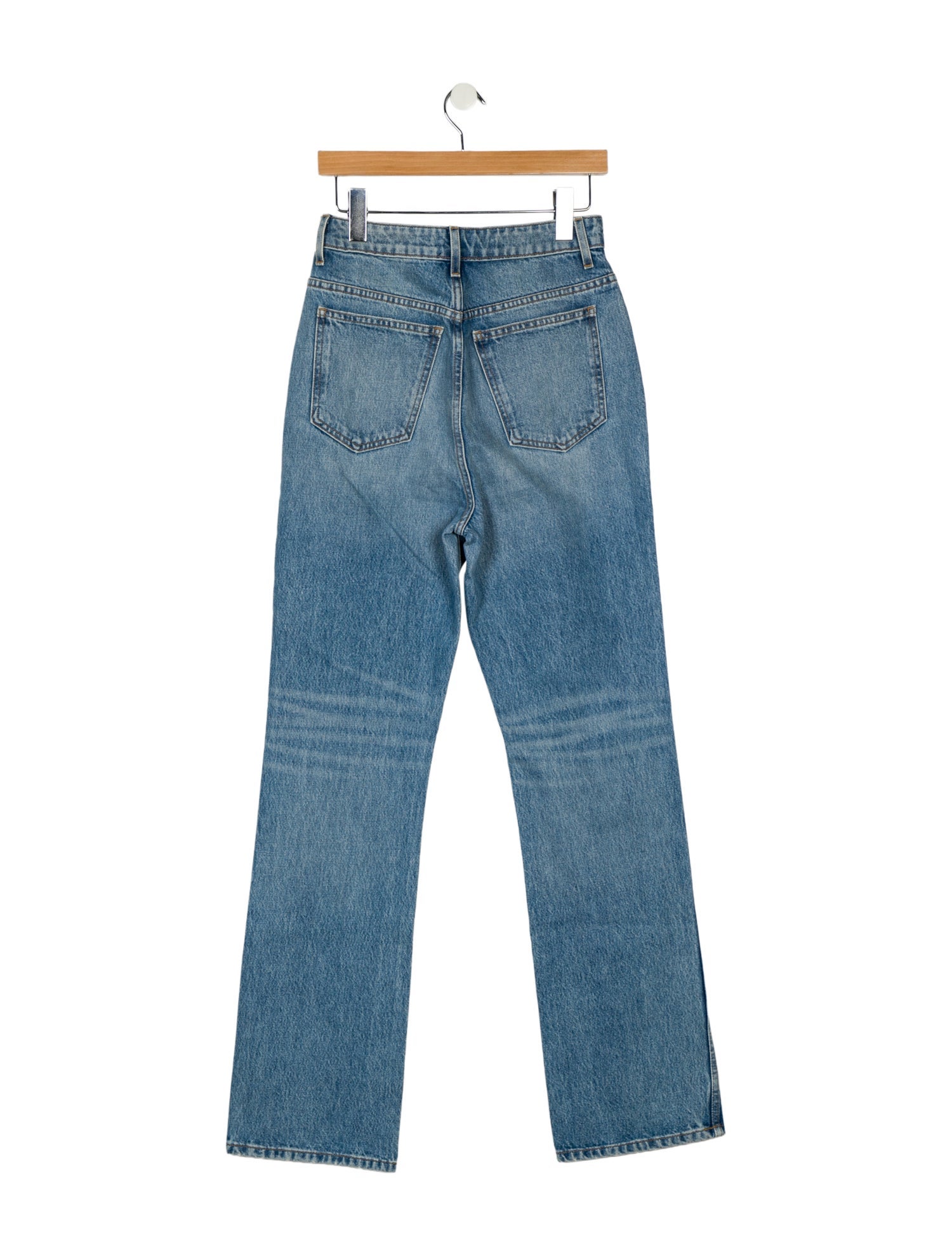 Khaite High-Rise Straight Leg Jeans