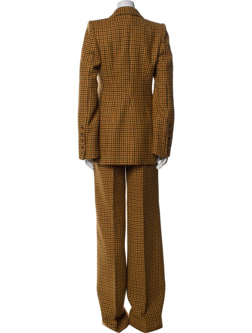 Khaite Virgin Wool Plaid Print Pantsuit