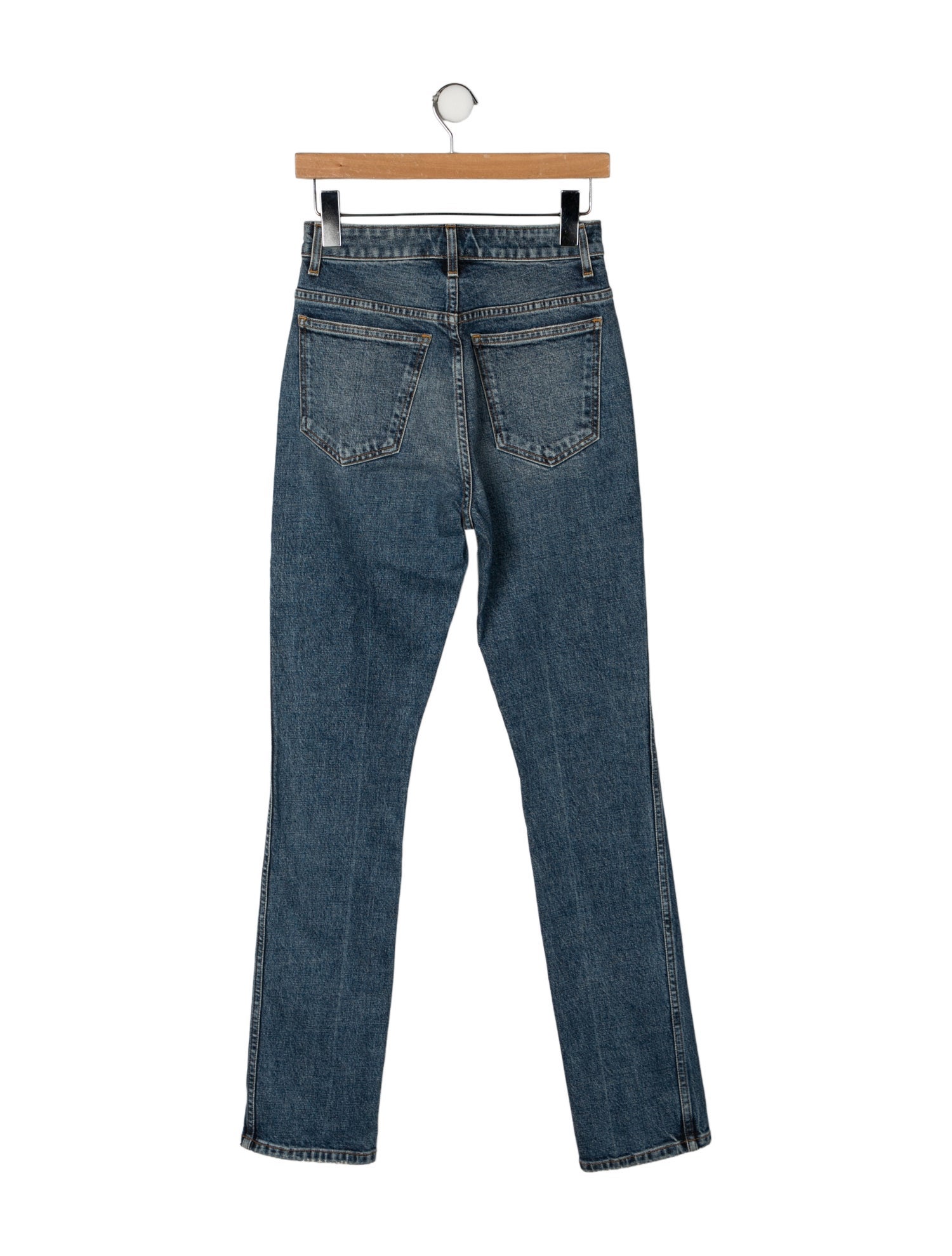 Khaite High-Rise Straight Leg Jeans