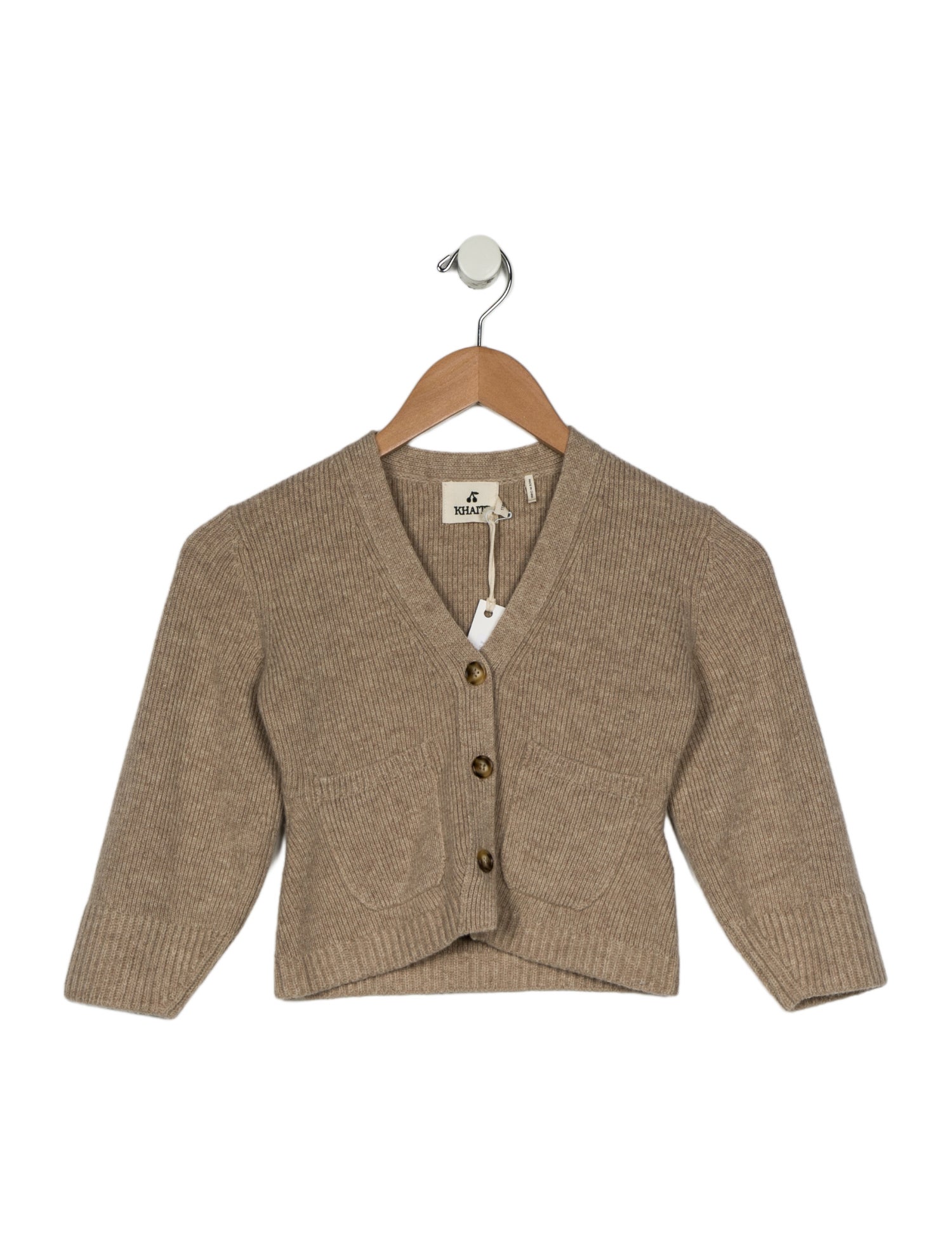 Khaite x Bonpoint Girls' Wool Solid Cardigan w/ Tags