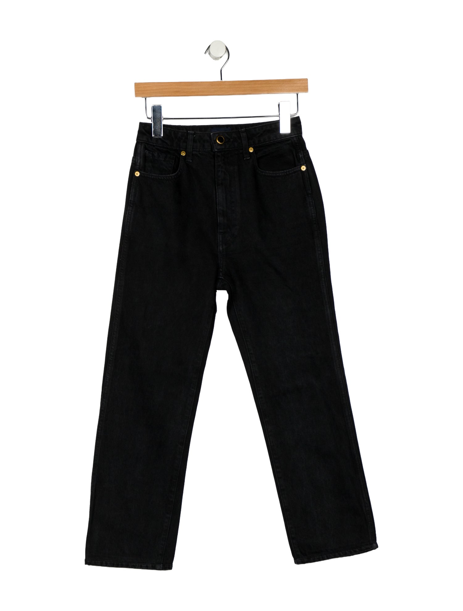 Khaite High-Rise Straight Leg Jeans