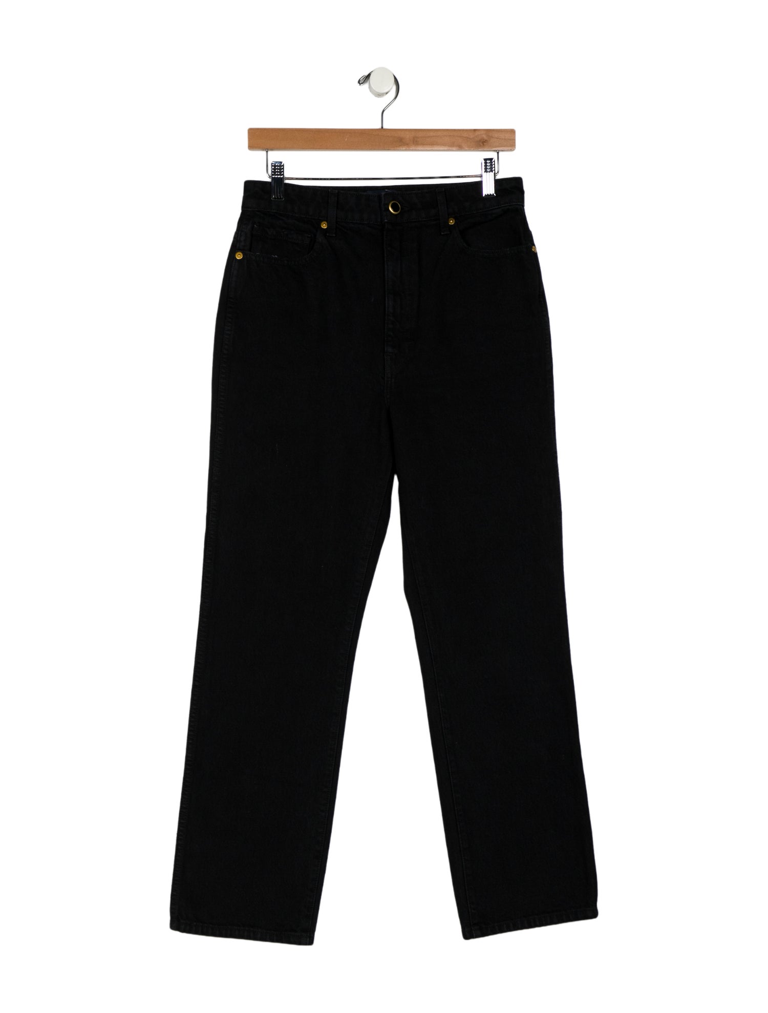 Khaite Mid-Rise Straight Leg Jeans
