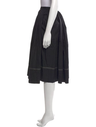 Khaite Raw-Edge Trim Midi Length Skirt
