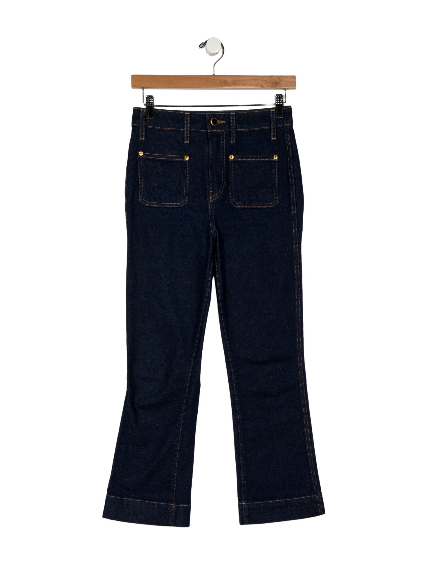 Khaite Mid-Rise Straight Leg Jeans