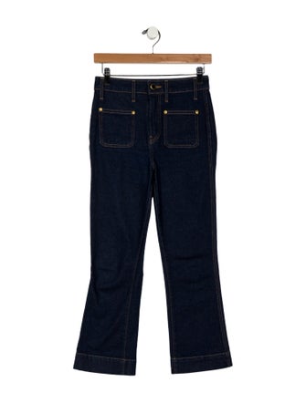 Khaite Mid-Rise Straight Leg Jeans