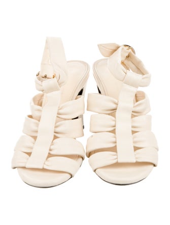 Khaite Leather Slingback Sandals