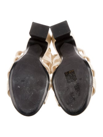 Khaite Leather Slingback Sandals