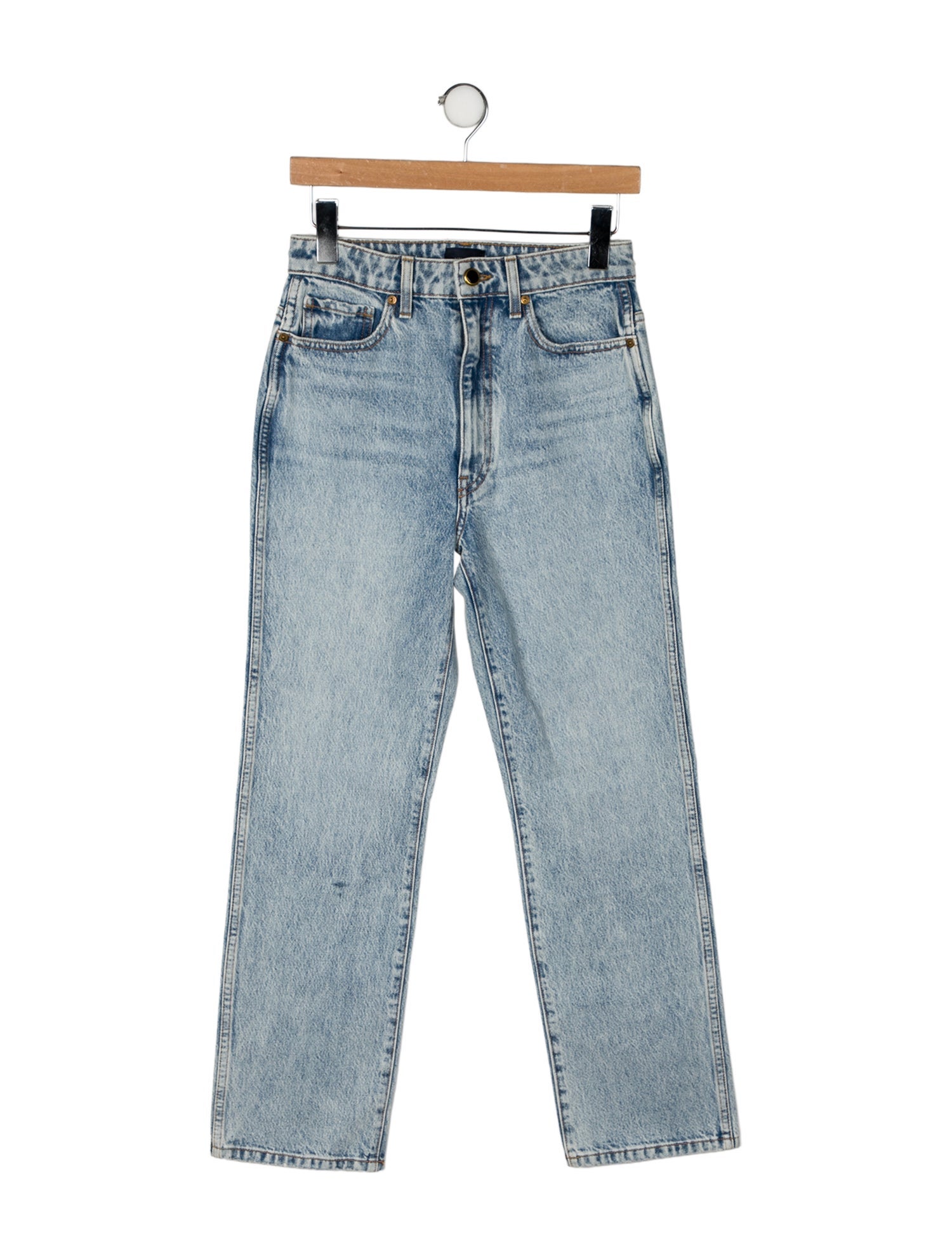 Khaite Mid-Rise Straight Leg Jeans w/ Tags