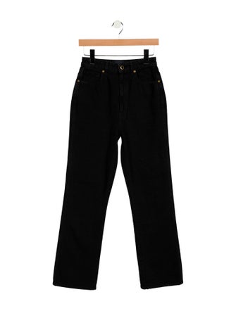 Khaite High-Rise Straight Leg Jeans