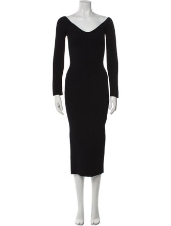 Khaite V-Neck Long Dress