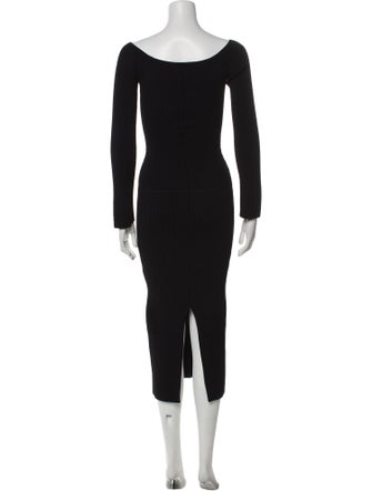 Khaite V-Neck Long Dress