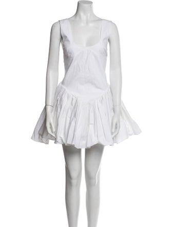 Khaite Scoop Neck Mini Dress