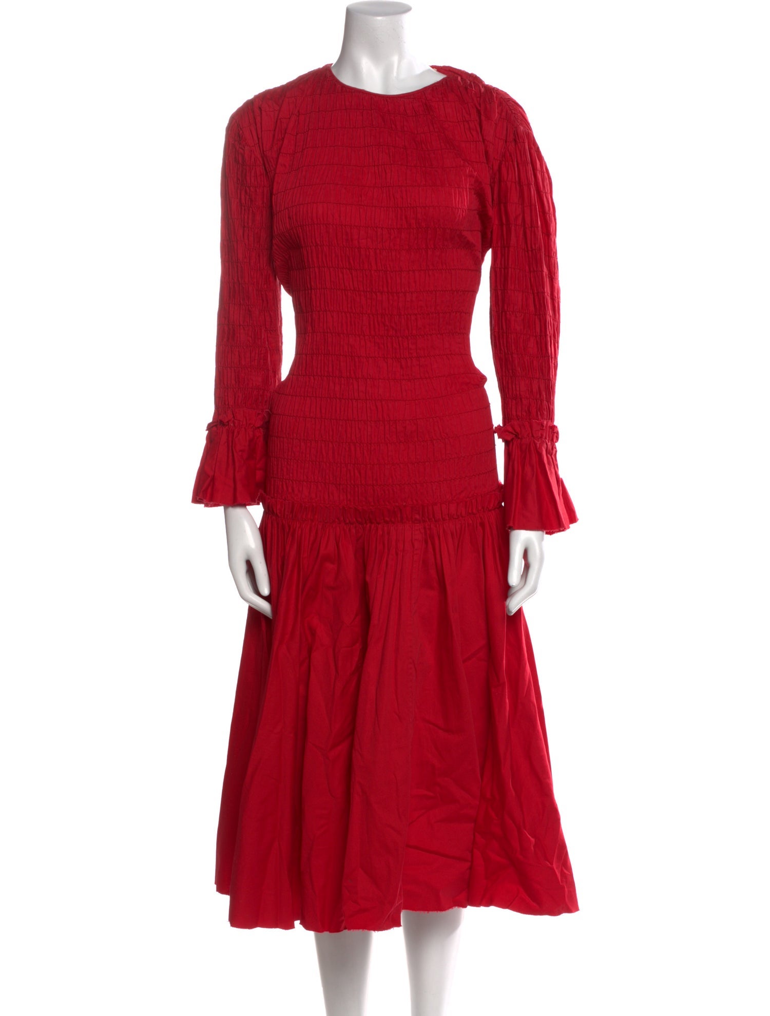 Khaite Crew Neck Midi Length Dress