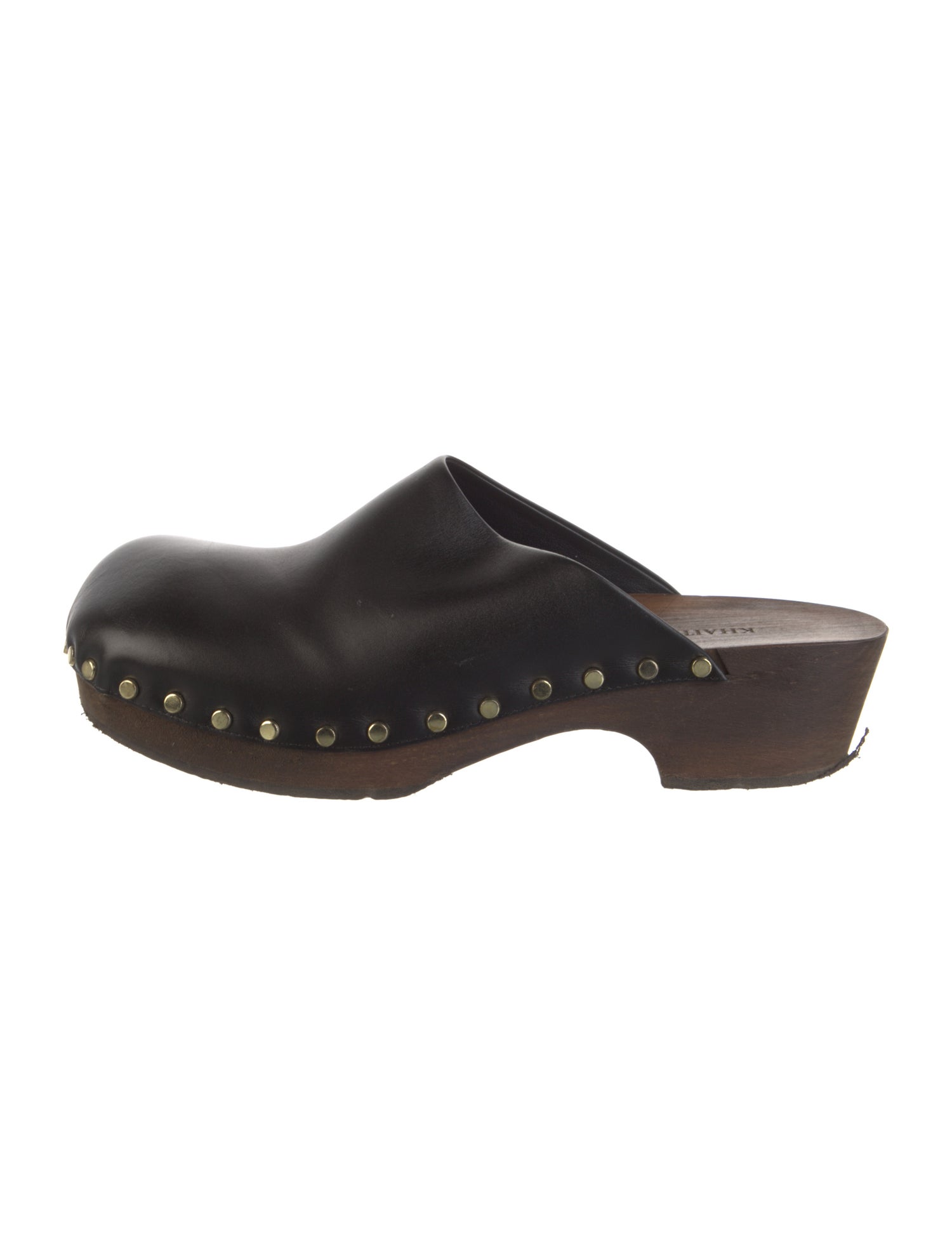Khaite Leather Studded Accents Mules