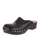 Khaite Leather Studded Accents Mules
